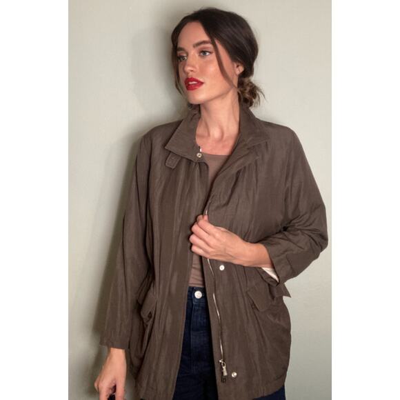 Loro Piana Jackets & Blazers - Loro Piana Storm System Brown Mid-length Jacket Luxury Wool/ Linen/ Silk ~ Sz 42